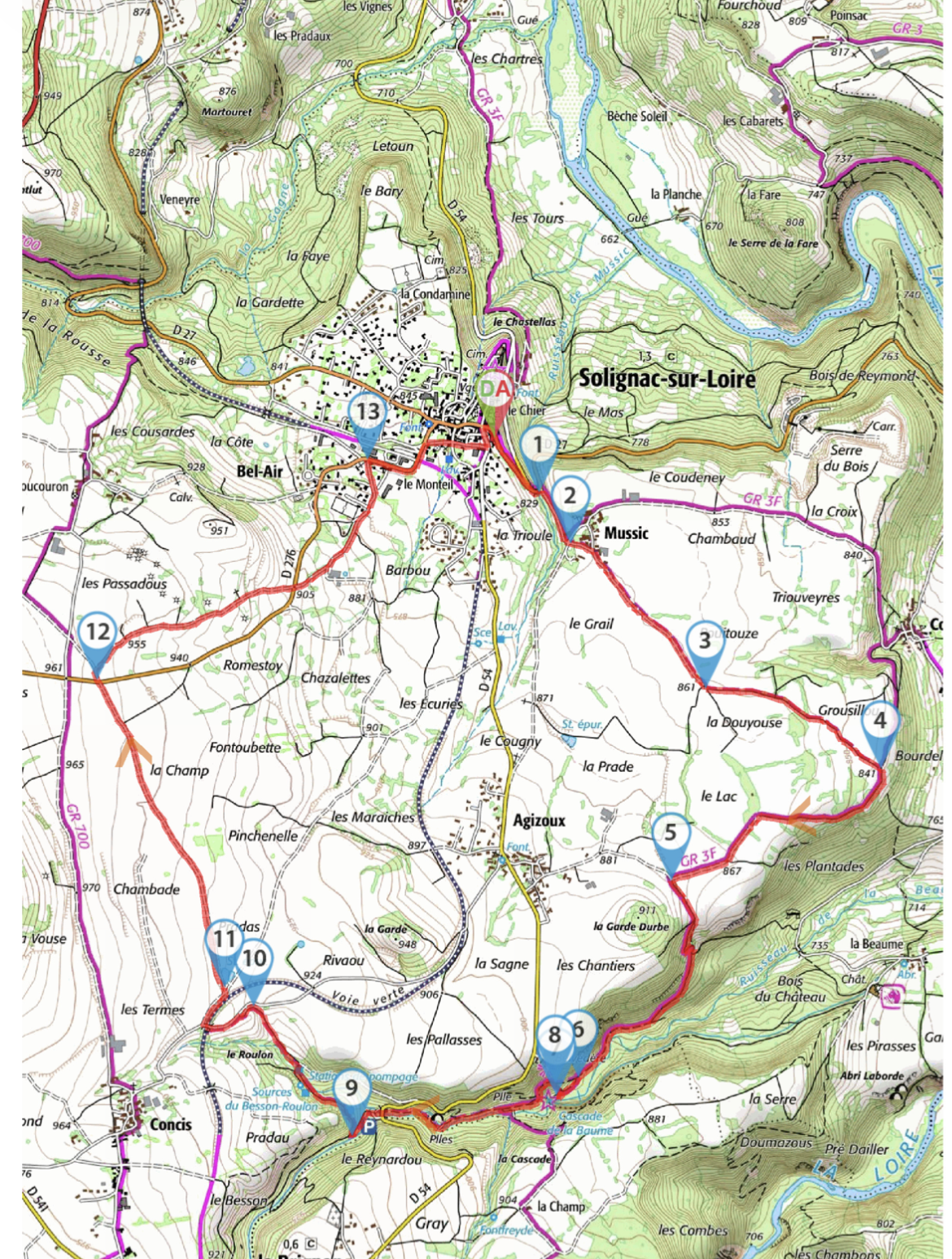 Circuit de la cascade de la Beaume
